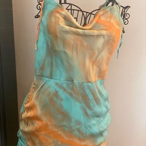 Boohoo Mini Tie Die Dress